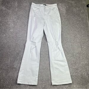 Express Jeans Women’s 4 White 90’s Bootcut High Rise Distressed Denim